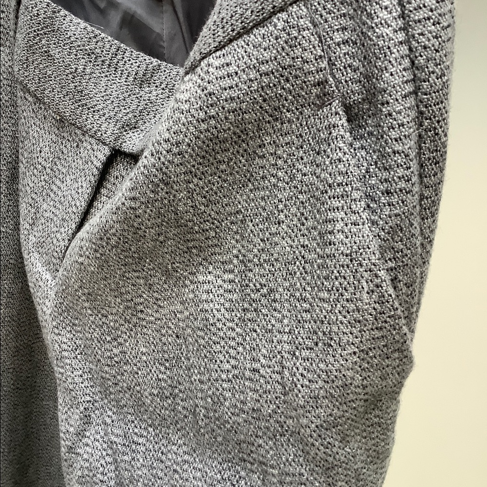 Petite Gray Wool Pants with Silver Thread - Picture 4 of 6